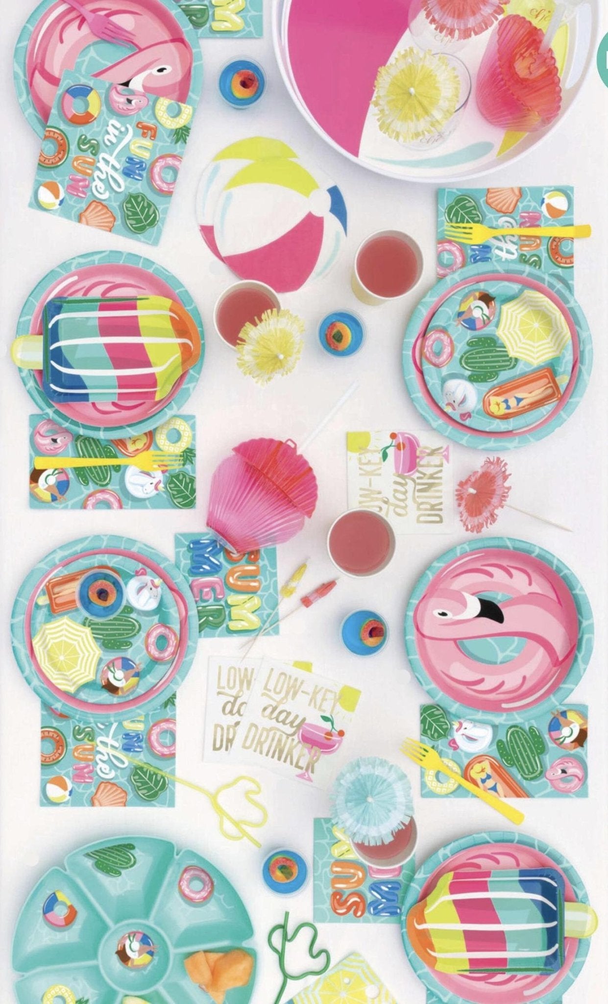 Beach Ball Plastic Serving Tray 15" - Stesha Party