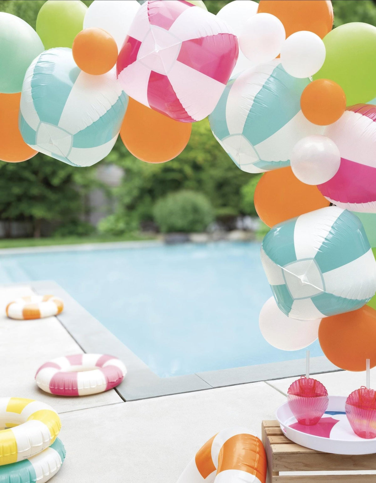 Beach Ball Plastic Serving Tray 15" - Stesha Party