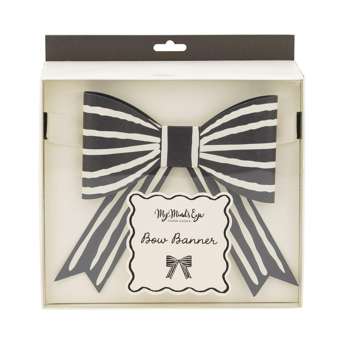 Black and White Bow Banner Garland - Stesha Party