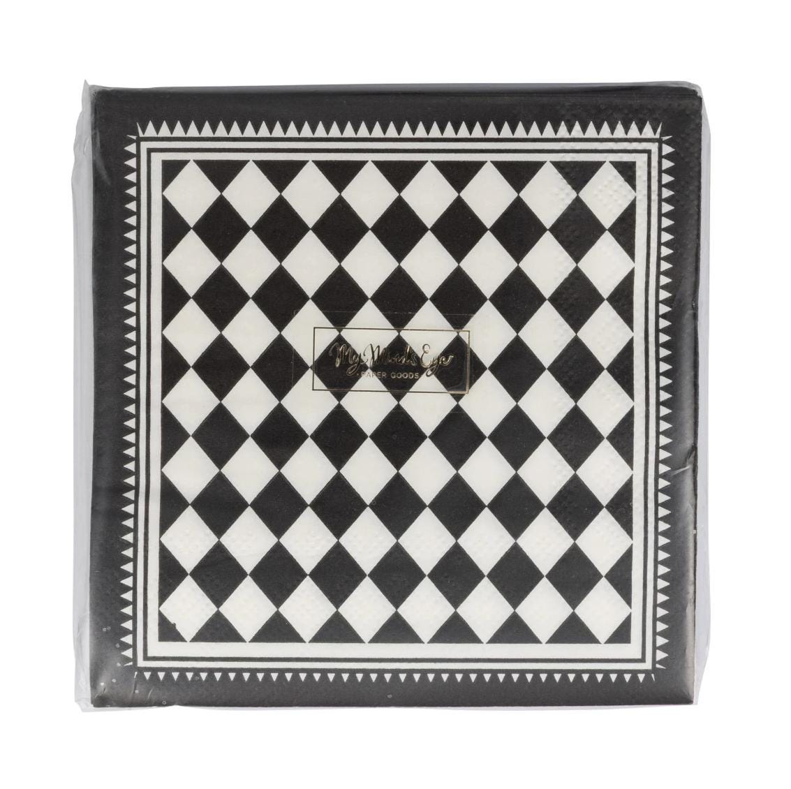 Black and White Cocktail Napkins 24ct - Stesha Party