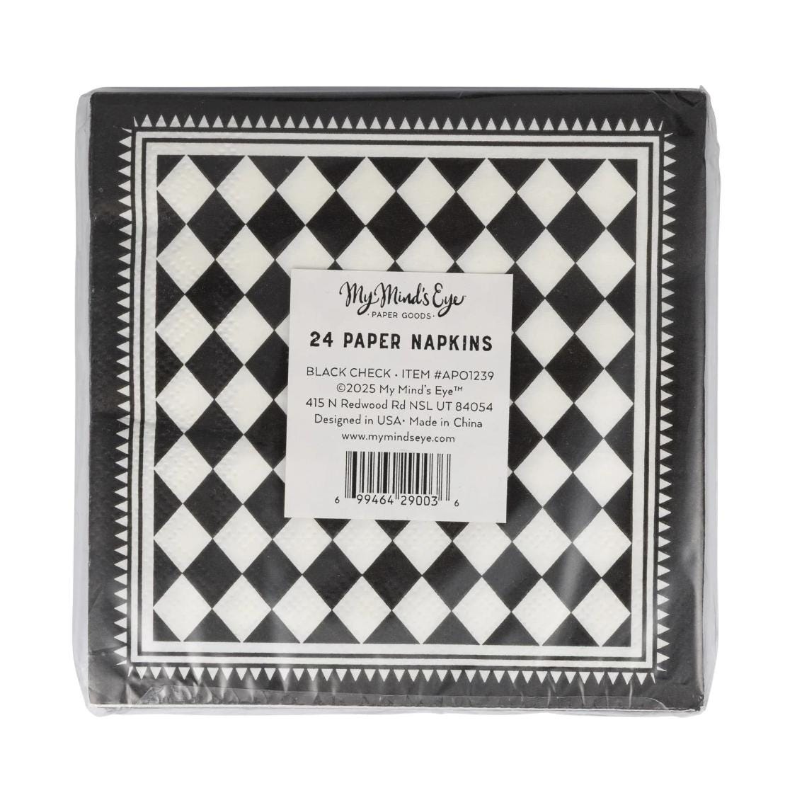 Black and White Cocktail Napkins 24ct - Stesha Party