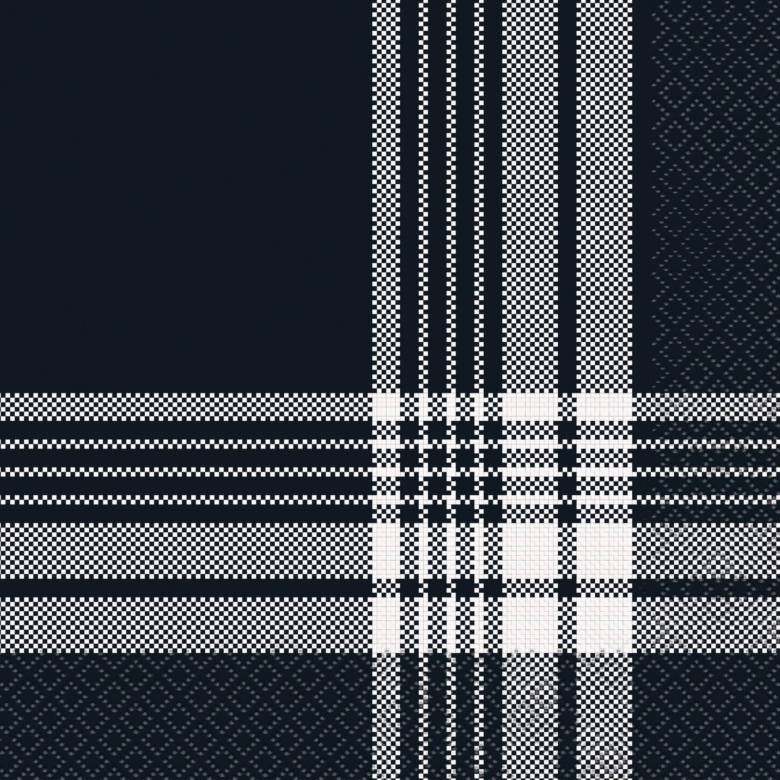 Black and White Plaid Luncheon Napkins 16ct - Stesha Party