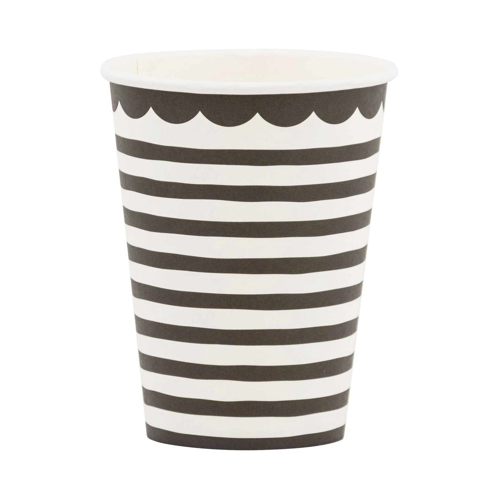 Black and White Striped Cups 8ct - Stesha Party