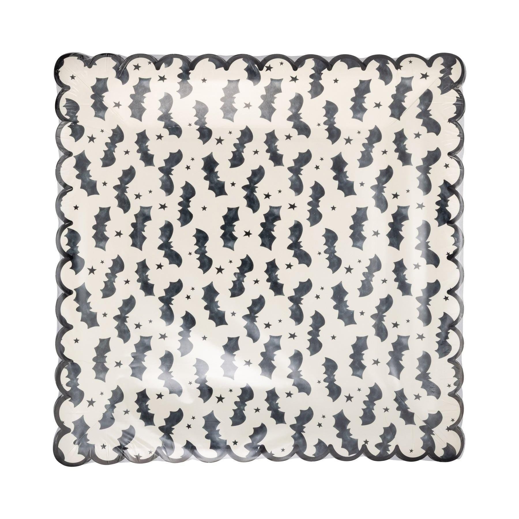 Black Bats Paper Plates 8ct - Stesha Party