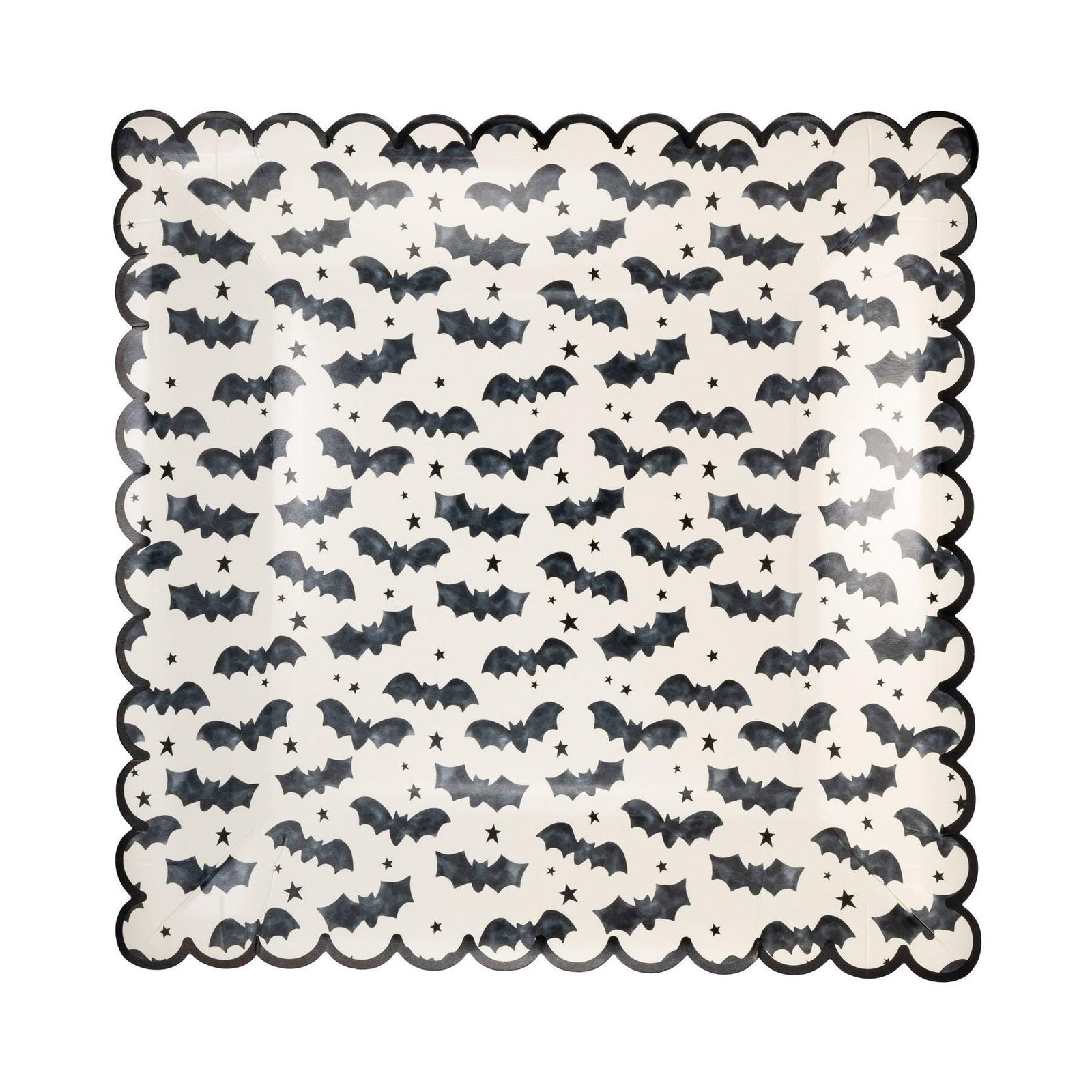 Black Bats Paper Plates 8ct - Stesha Party