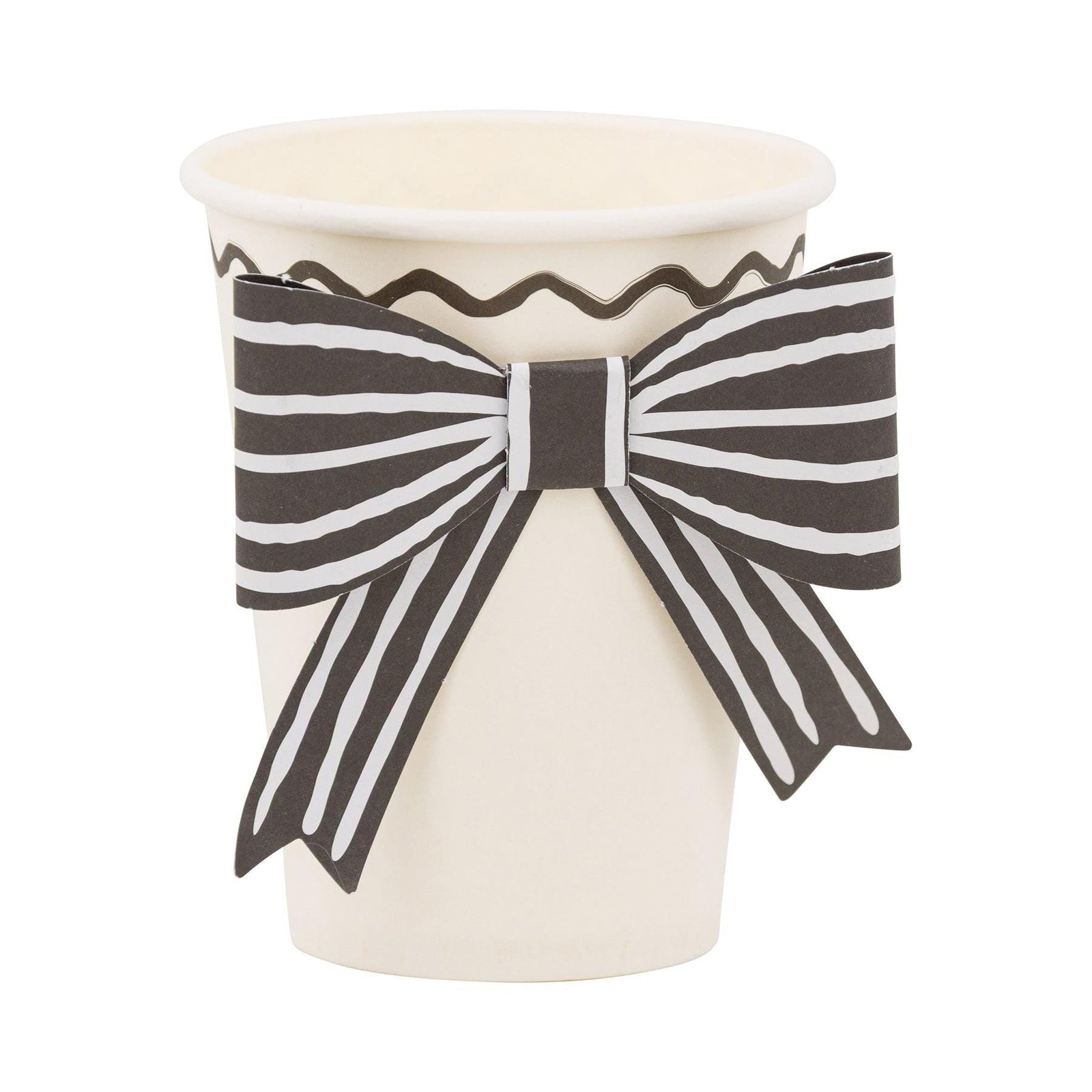 Black Bow Party Cups 8ct - Stesha Party