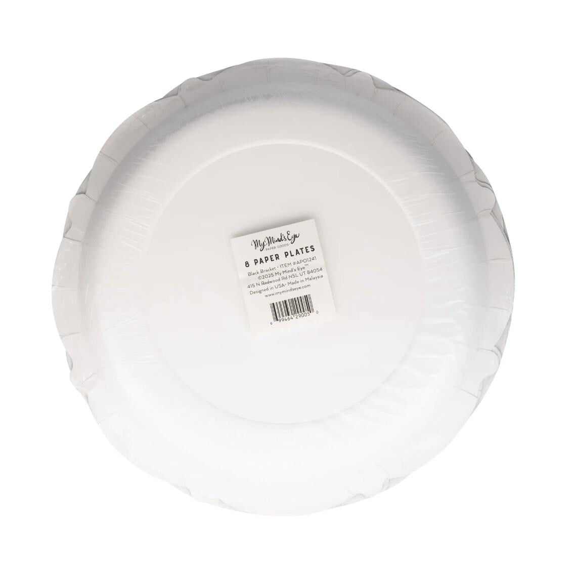 Black & Cream Dinner Plates 8ct - Stesha Party