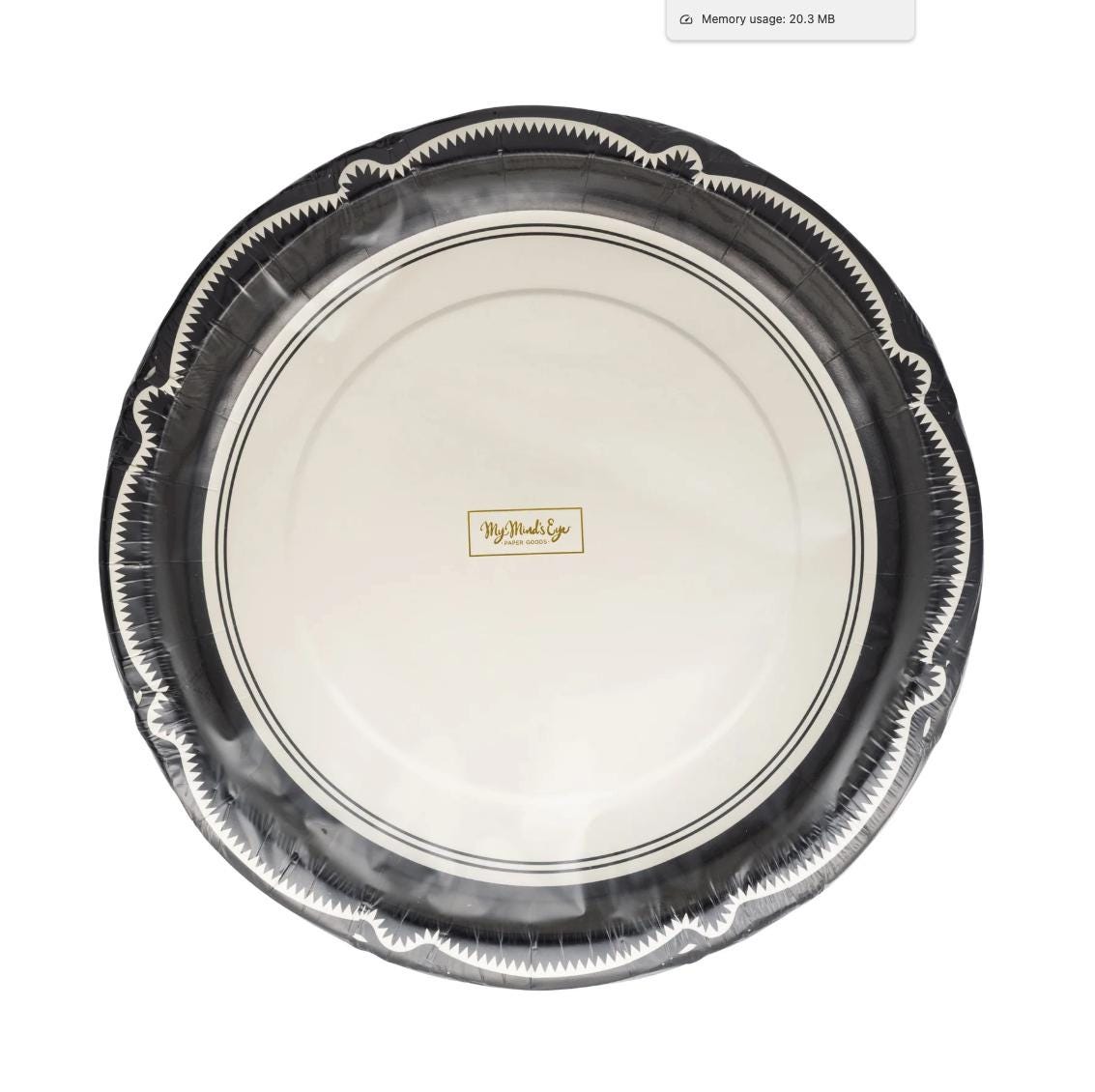 Black & Cream Dinner Plates 8ct - Stesha Party