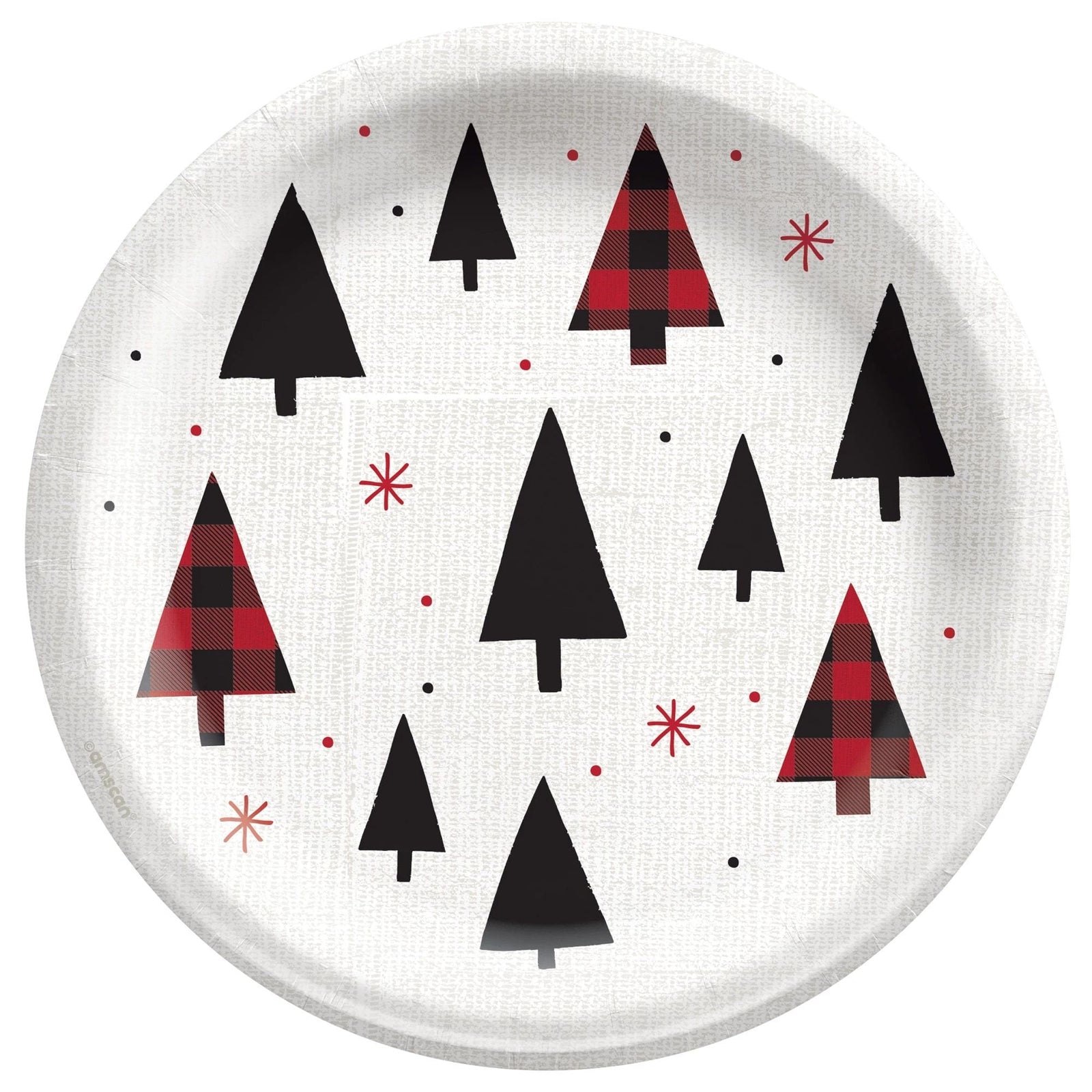 Black & Red Plaid Holiday Party Supplies - Stesha Party