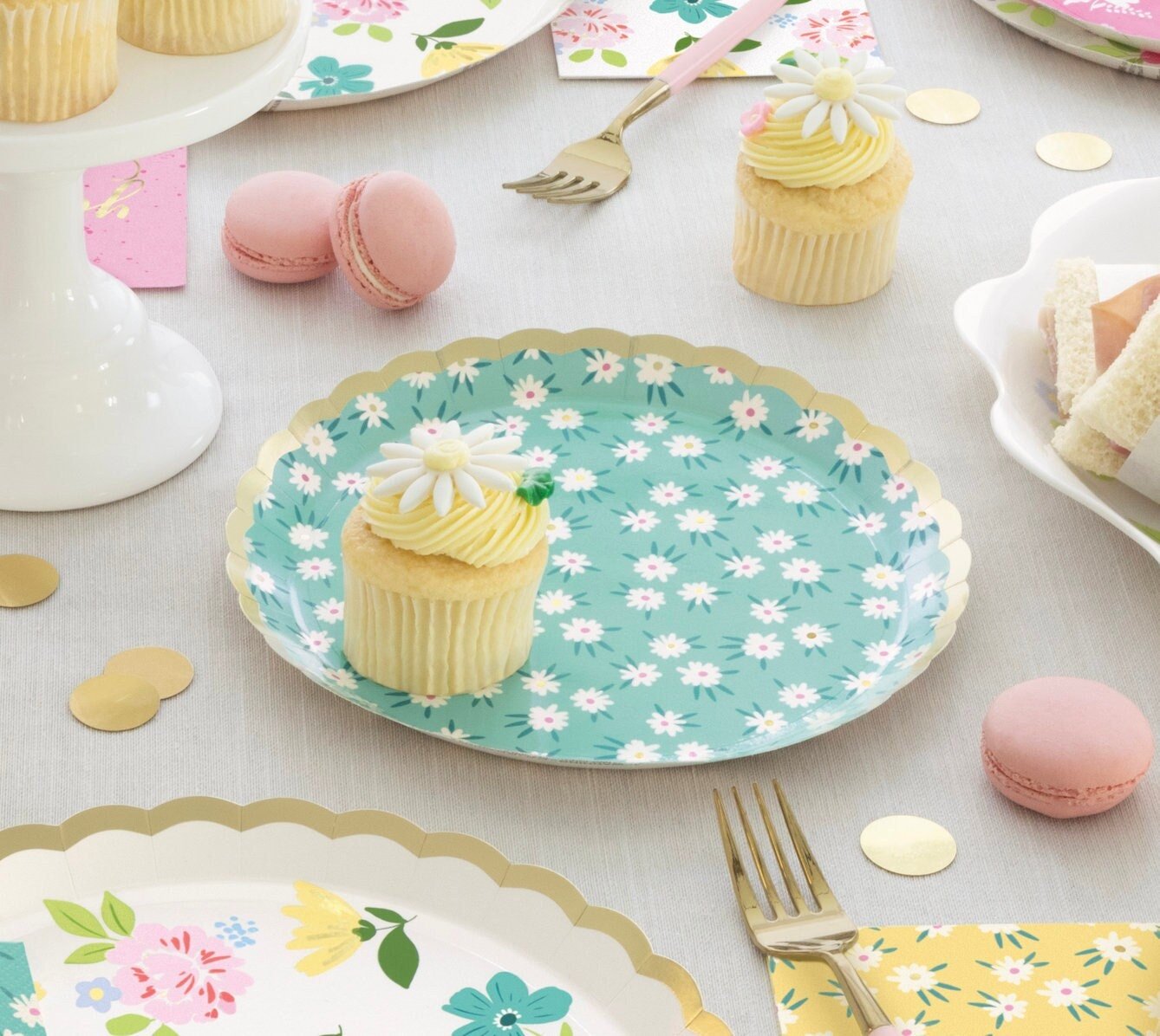 Blooming Floral Party Plates 8ct - Stesha Party