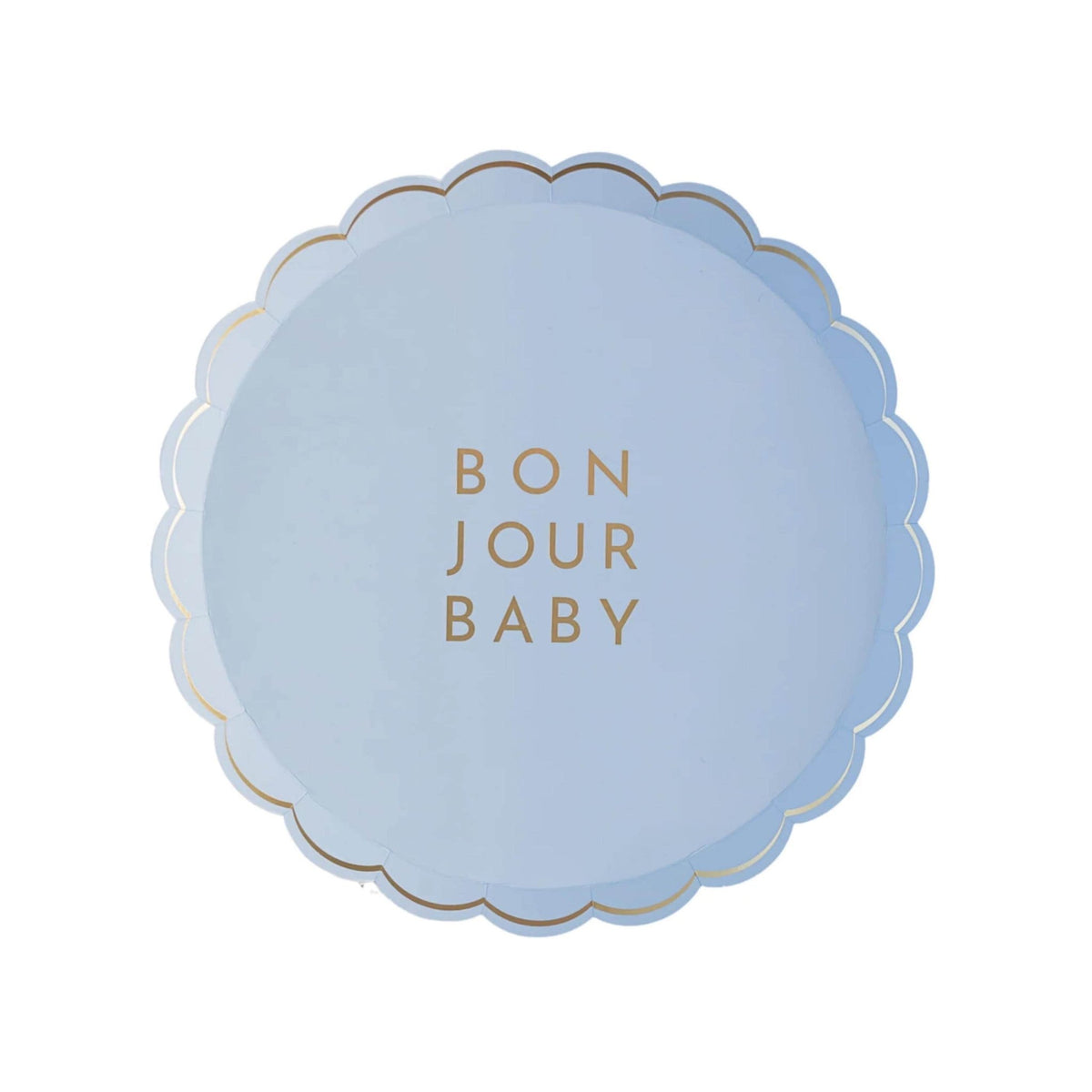 Blue Bonjour Baby Dessert Plates 8ct - Stesha Party