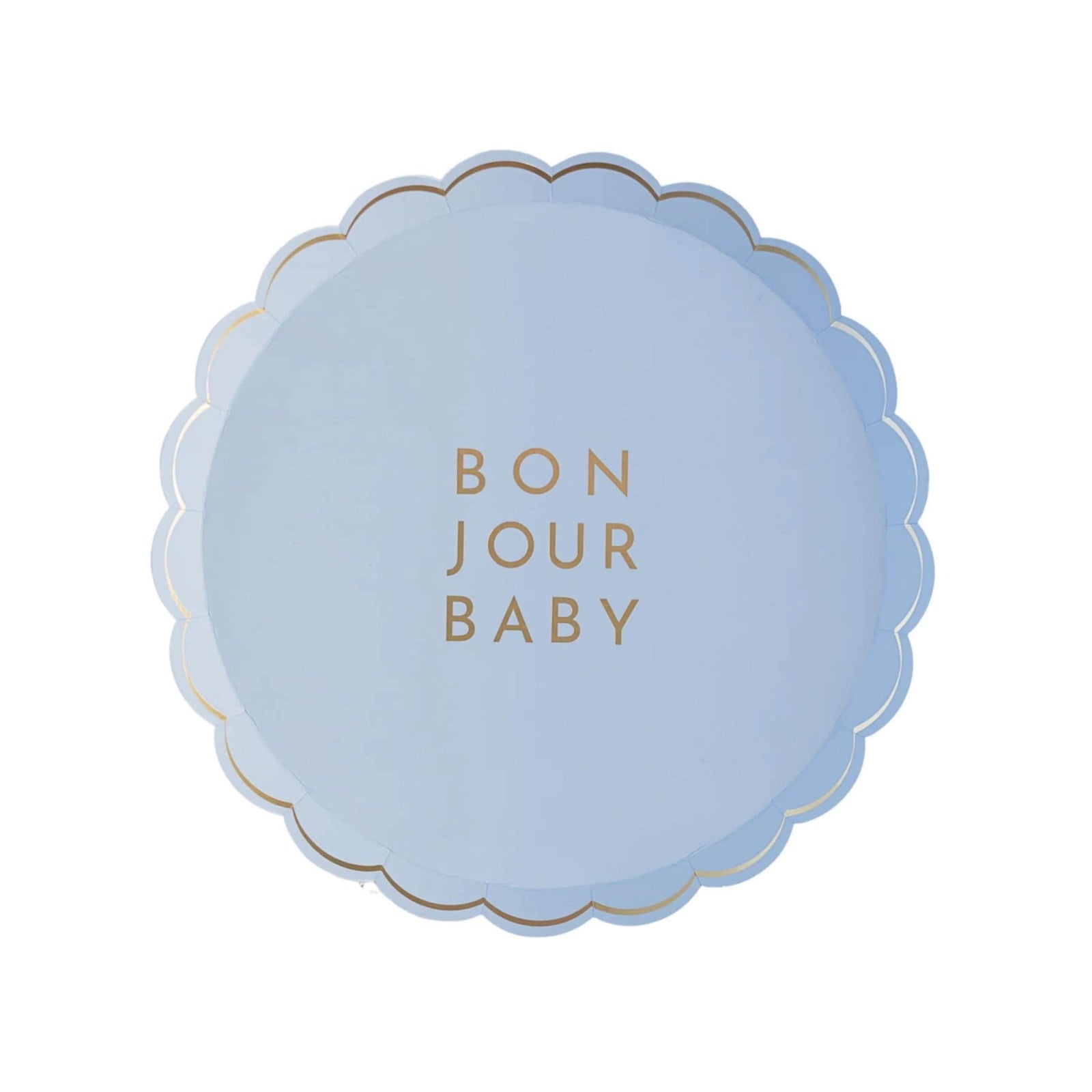 Blue Bonjour Baby Dessert Plates 8ct - Stesha Party