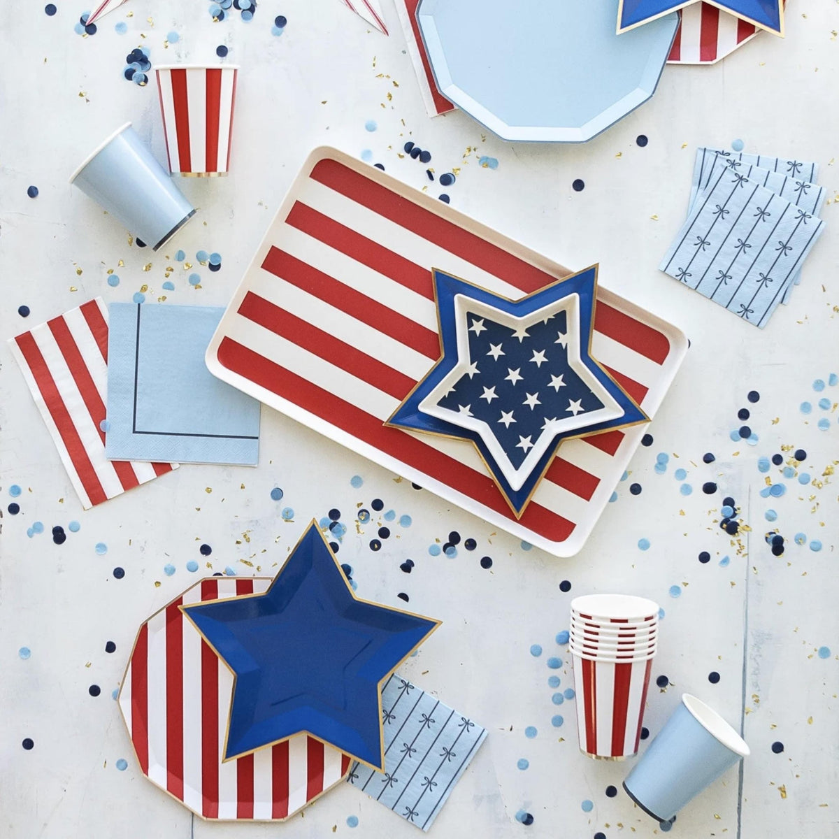 Blue Bow Napkins - Stesha Party