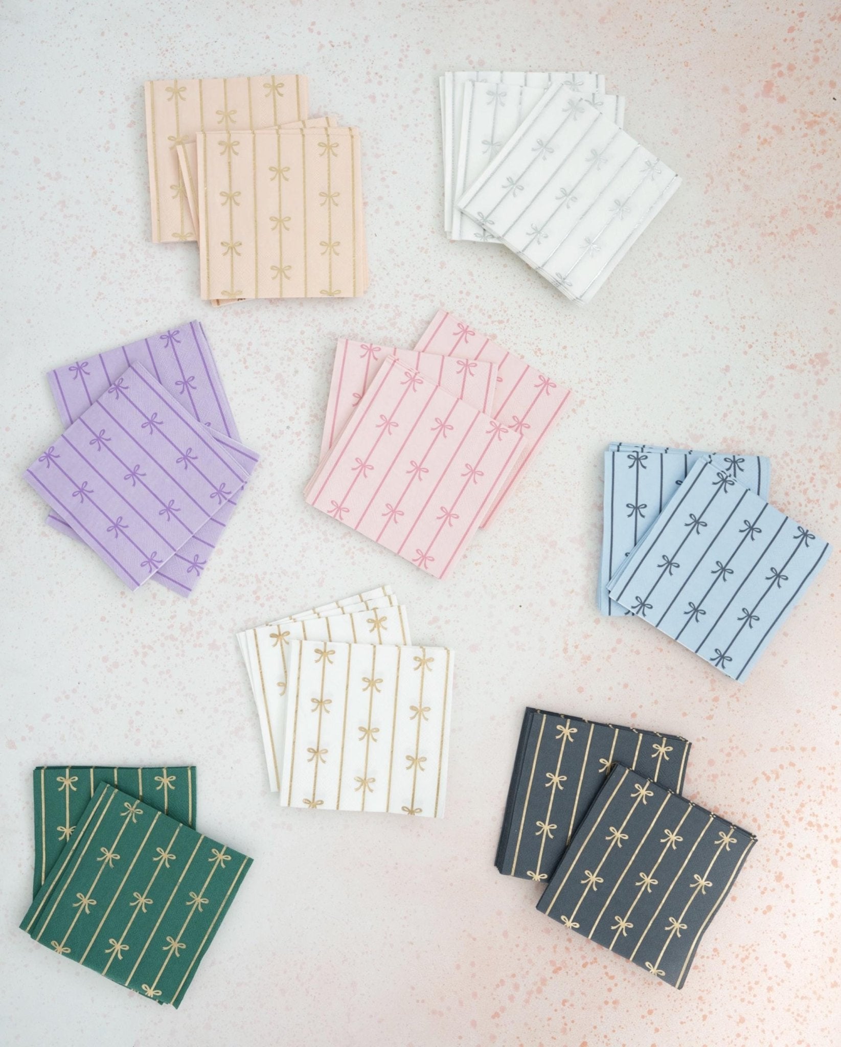 Blue Bow Napkins - Stesha Party