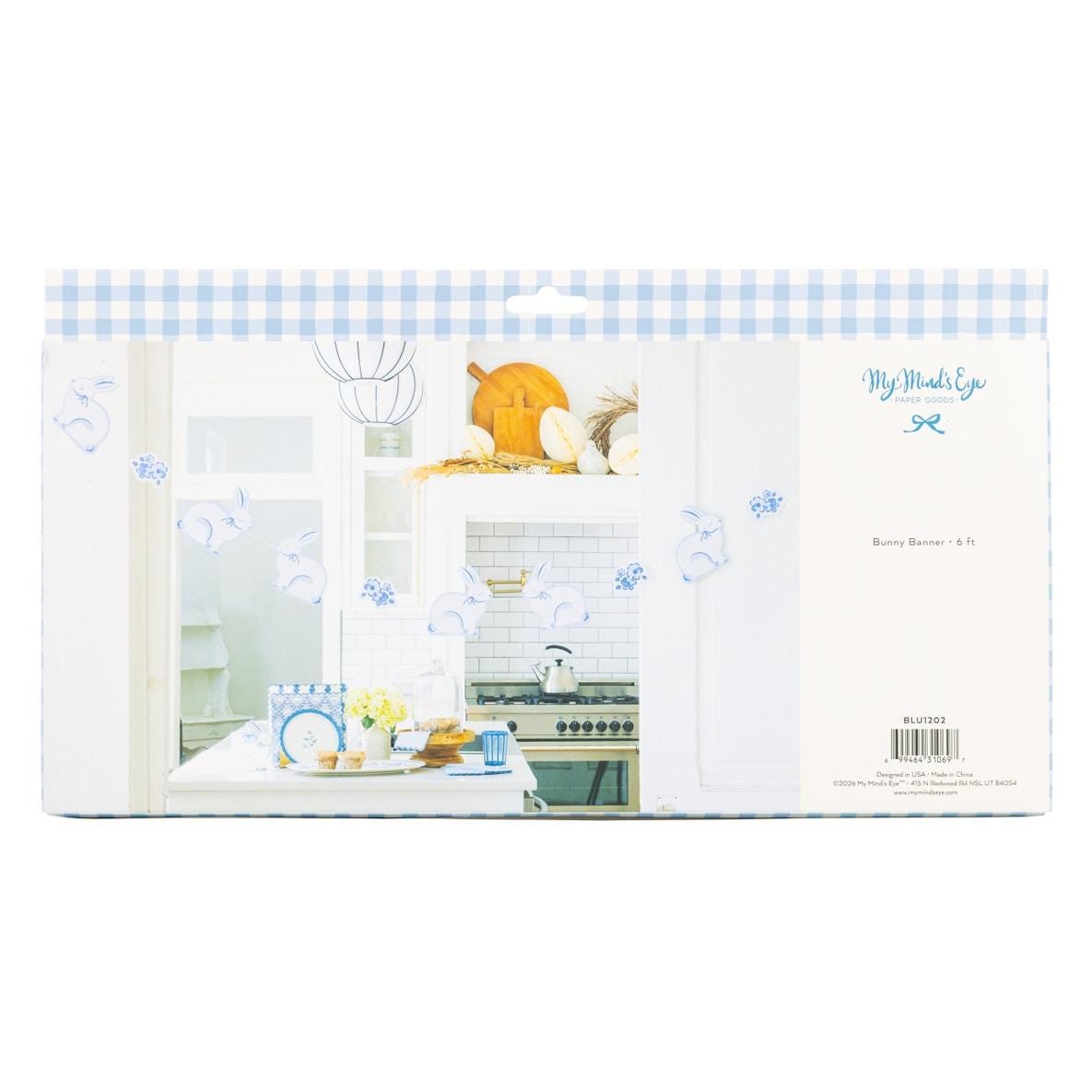 Blue Bunny Floral Banner - Stesha Party