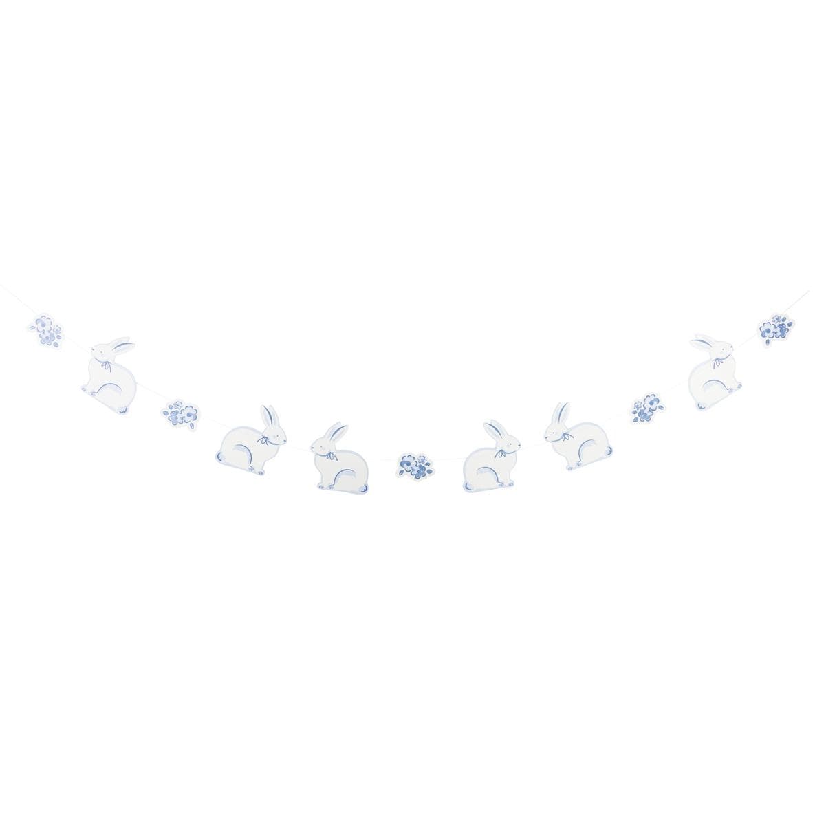Blue Bunny Floral Banner - Stesha Party