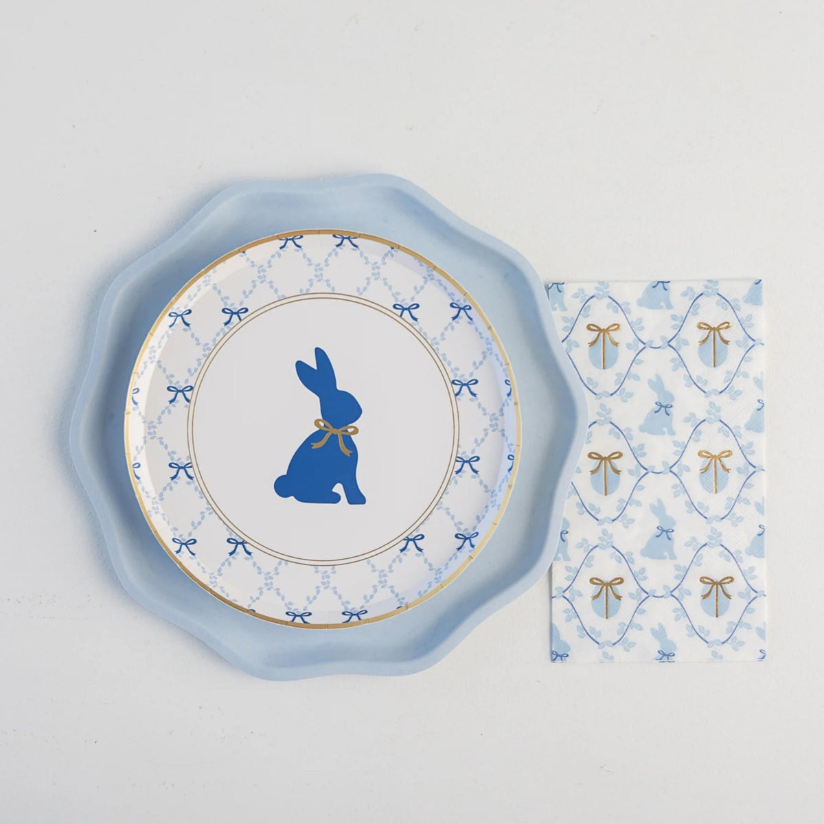 Blue Bunny Party Plates 8ct - Stesha Party