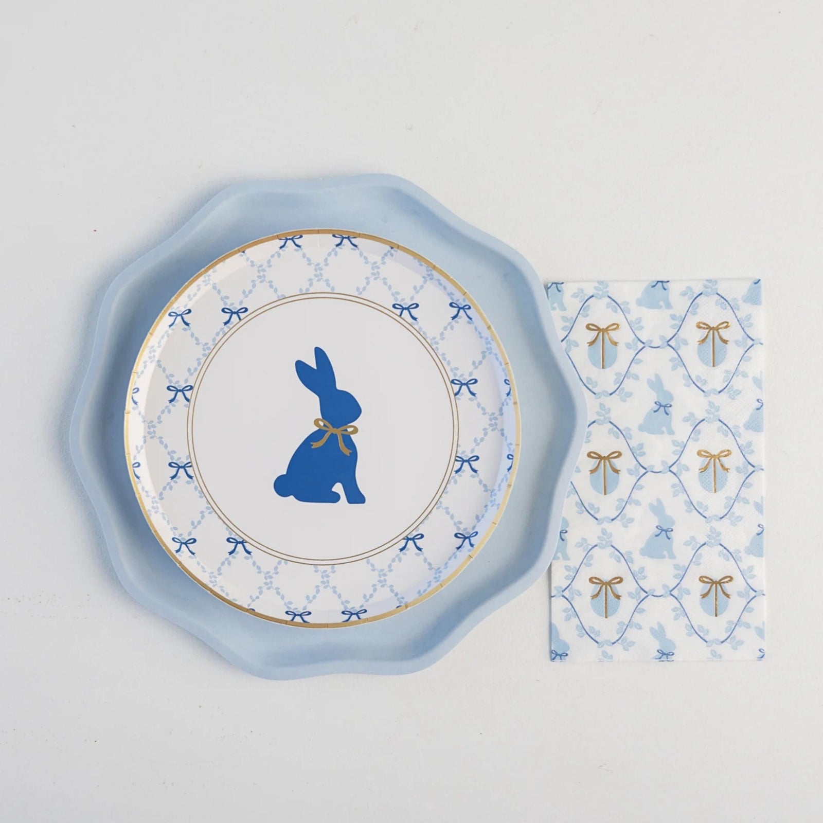Blue Bunny Party Plates 8ct - Stesha Party