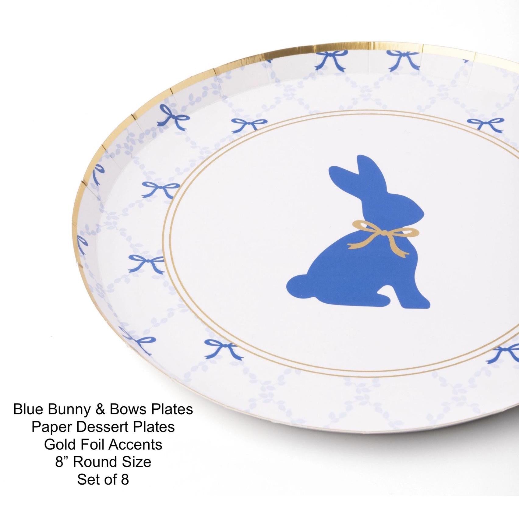 Blue Bunny Party Plates 8ct - Stesha Party