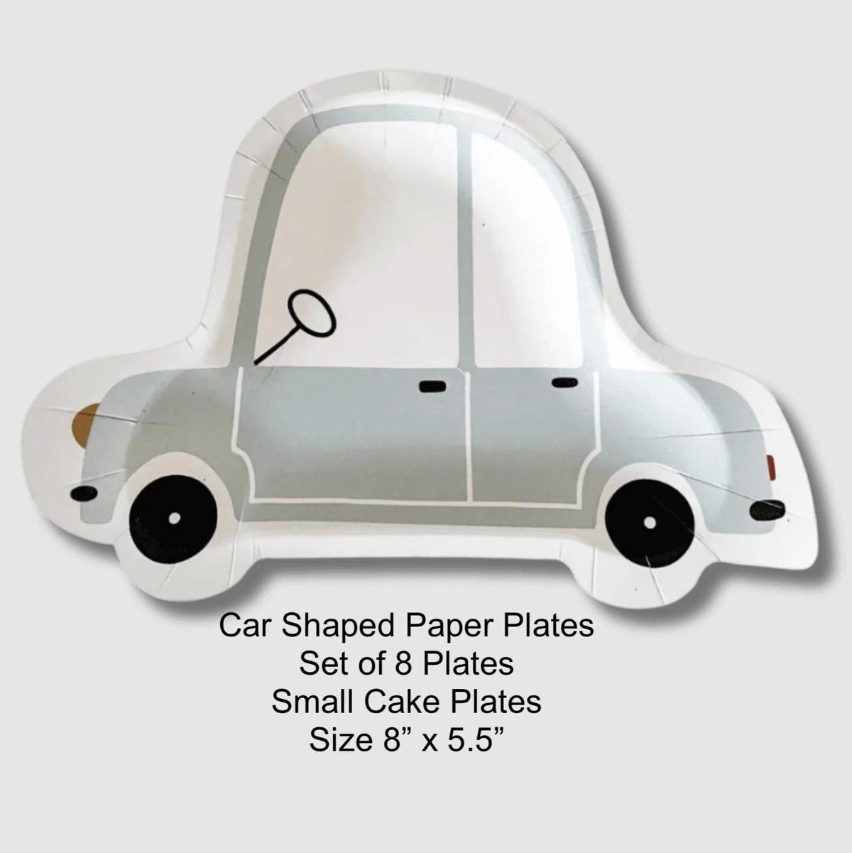 Blue Car Party Plates - Stesha Party