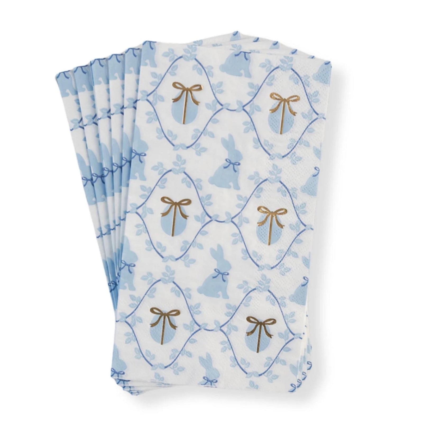 Blue Easter Bunny Dinner Napkins 20ct - Stesha Party