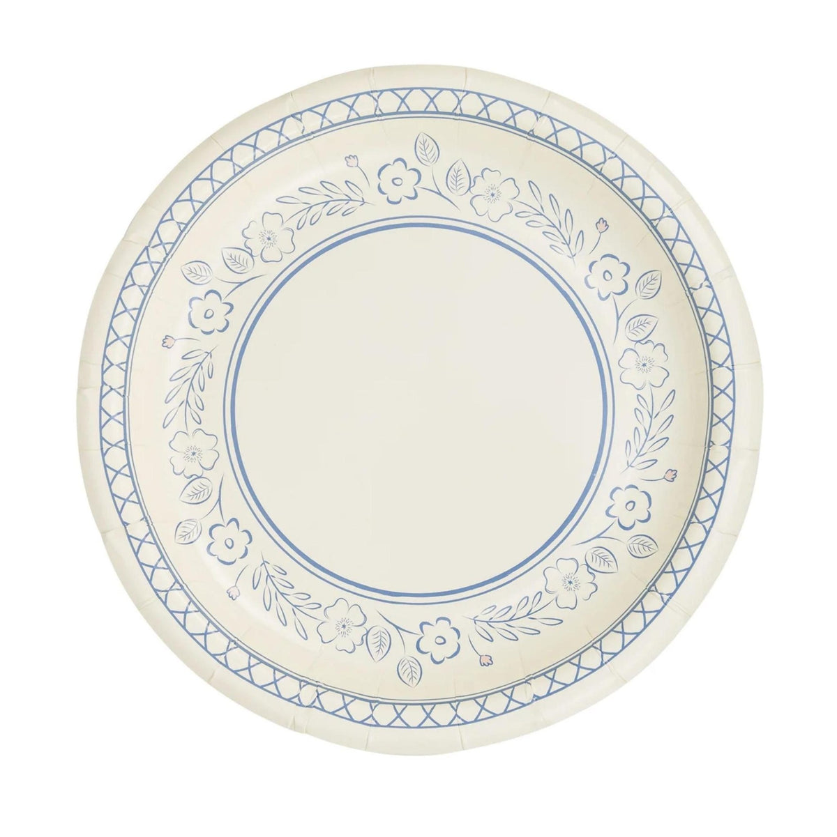 Blue Floral Cake Plates - Stesha Party