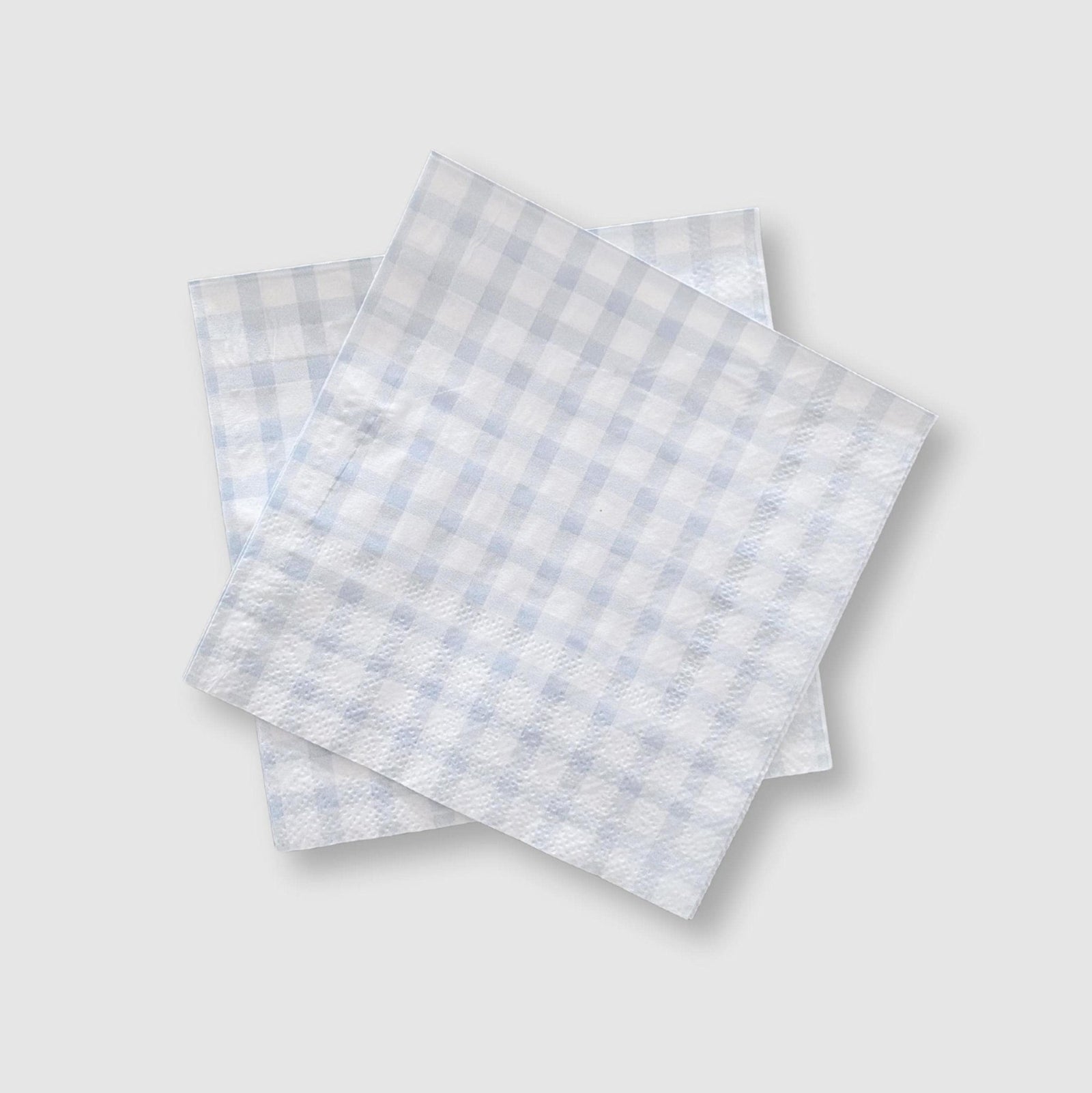 Blue Gingham Napkins 24ct - Stesha Party