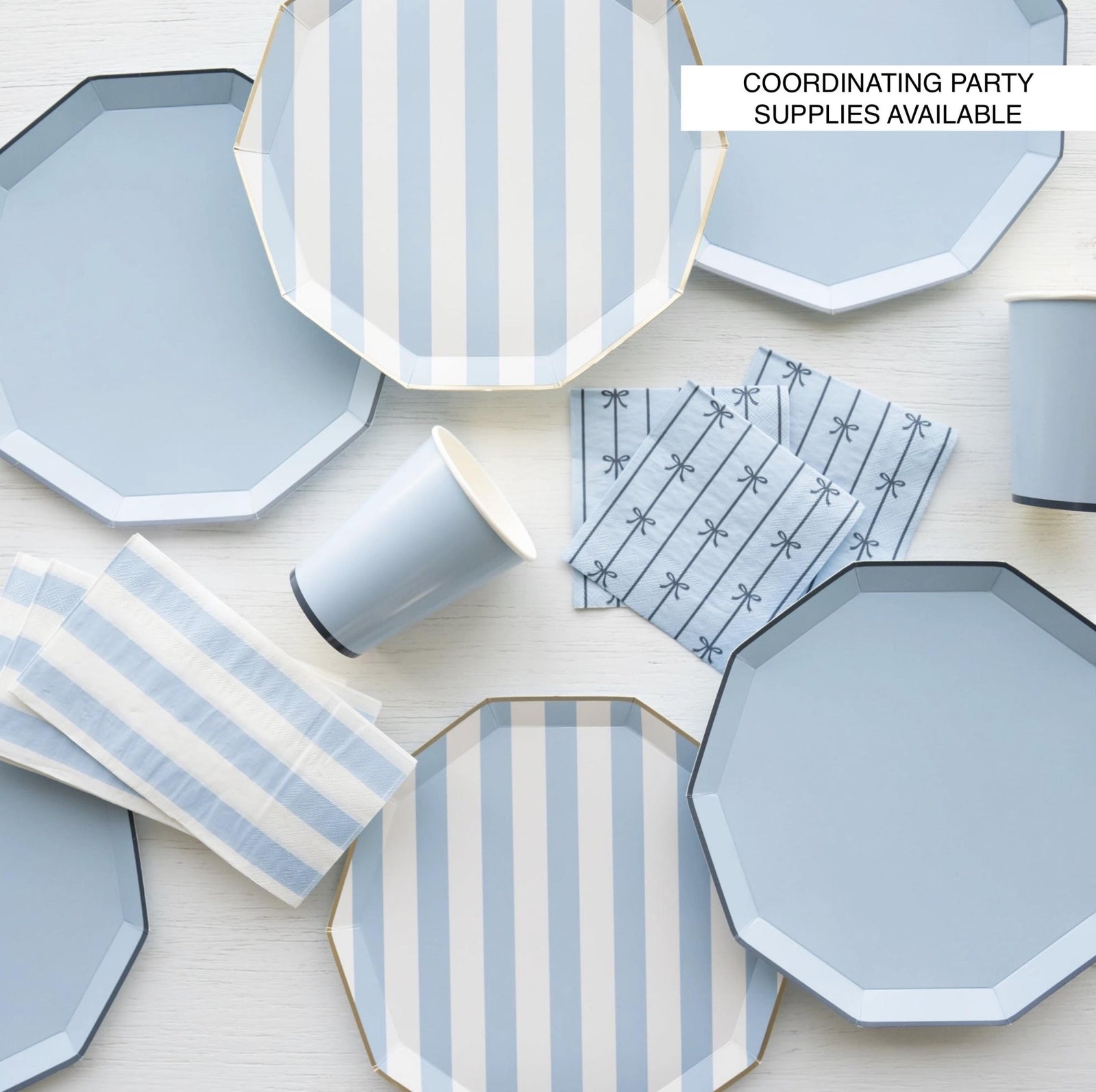 Blue Gingham Napkins 24ct - Stesha Party