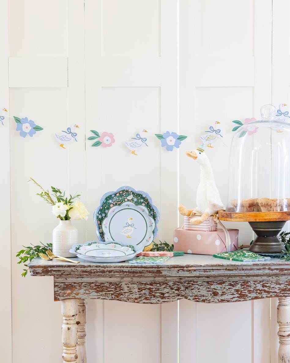 Blue Goose Dessert Plates 8ct - Stesha Party