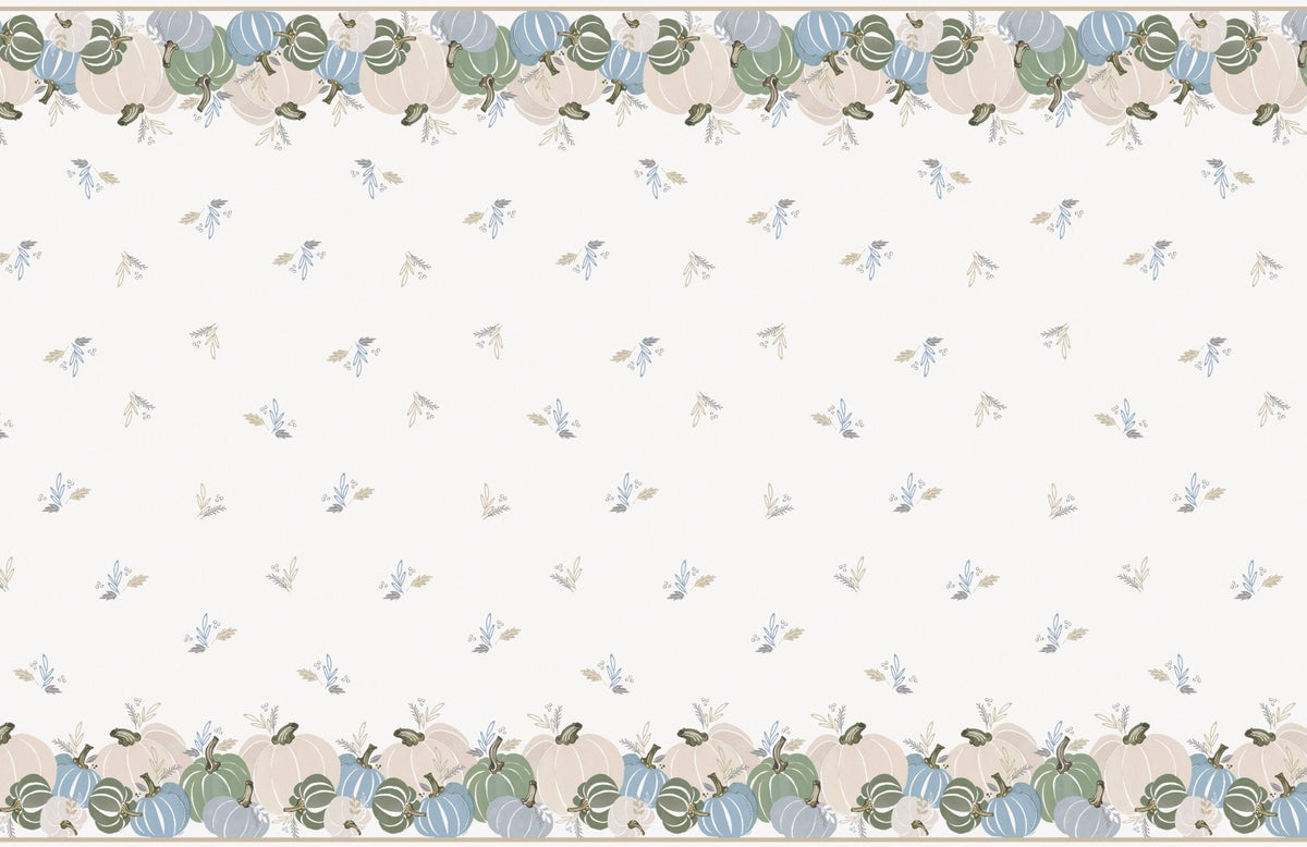 Blue & Green Pumpkin Tablecloth - Stesha Party