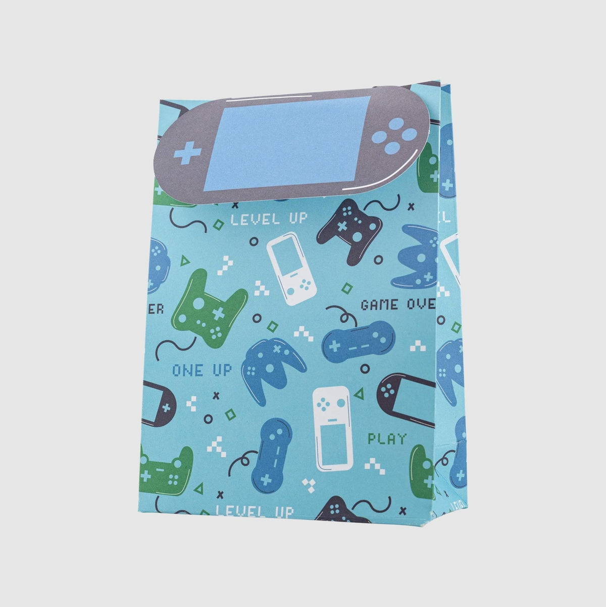 Blue & Green Video Gamer Favor Bags 12ct - Stesha Party