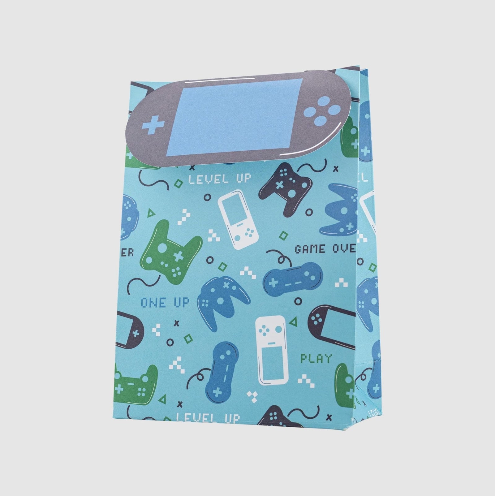 Blue & Green Video Gamer Favor Bags 12ct - Stesha Party