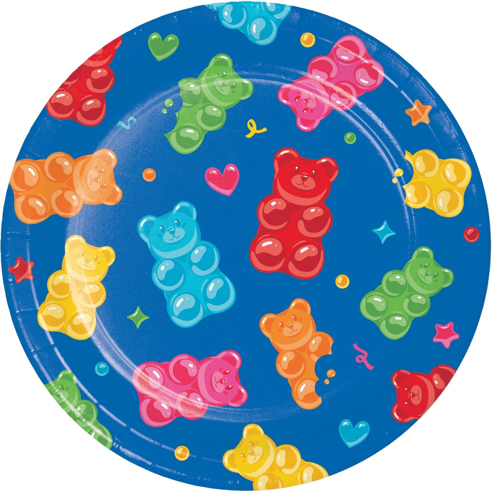 Blue Gummy Bear Plates 8ct - Stesha Party