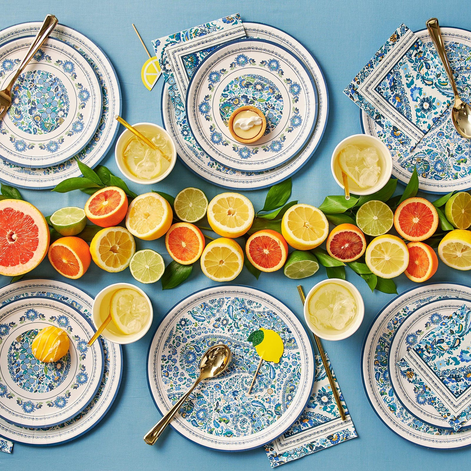 Blue Paisley Napkins - Stesha Party