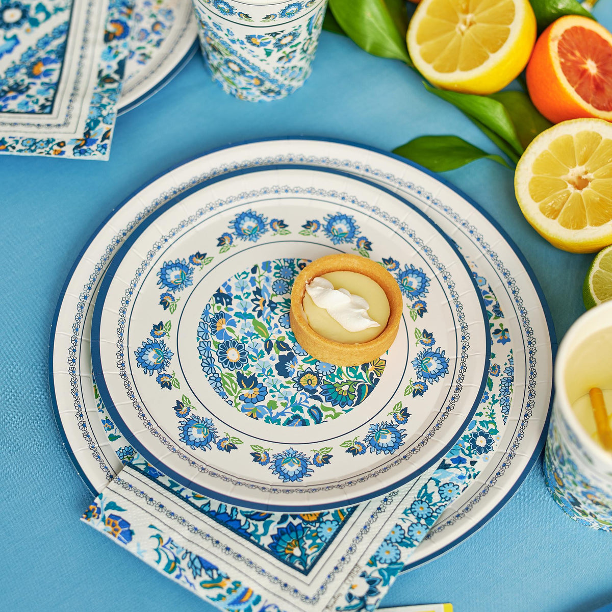 Blue Paisley Napkins - Stesha Party