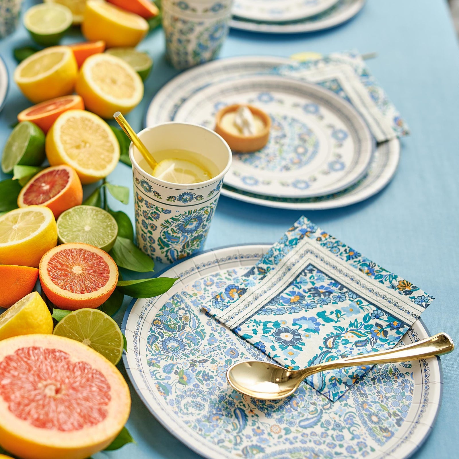 Blue Paisley Napkins - Stesha Party