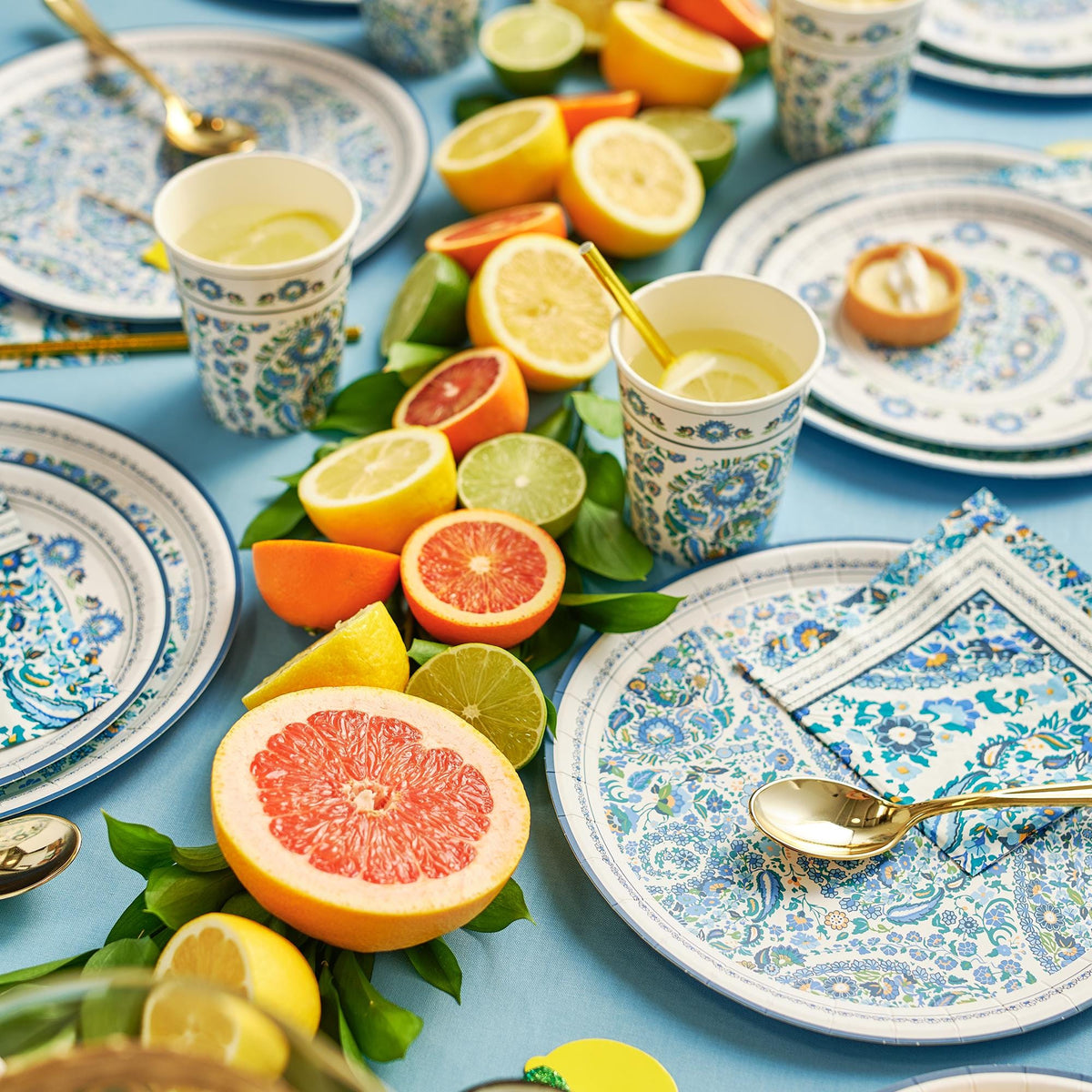 Blue Paisley Napkins - Stesha Party