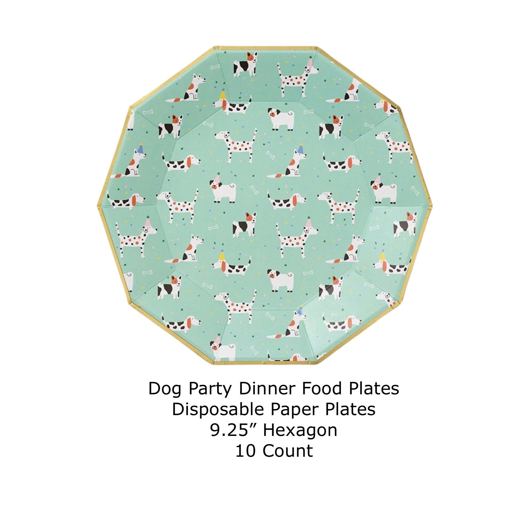 Blue Puppy Party Plates - Stesha Party