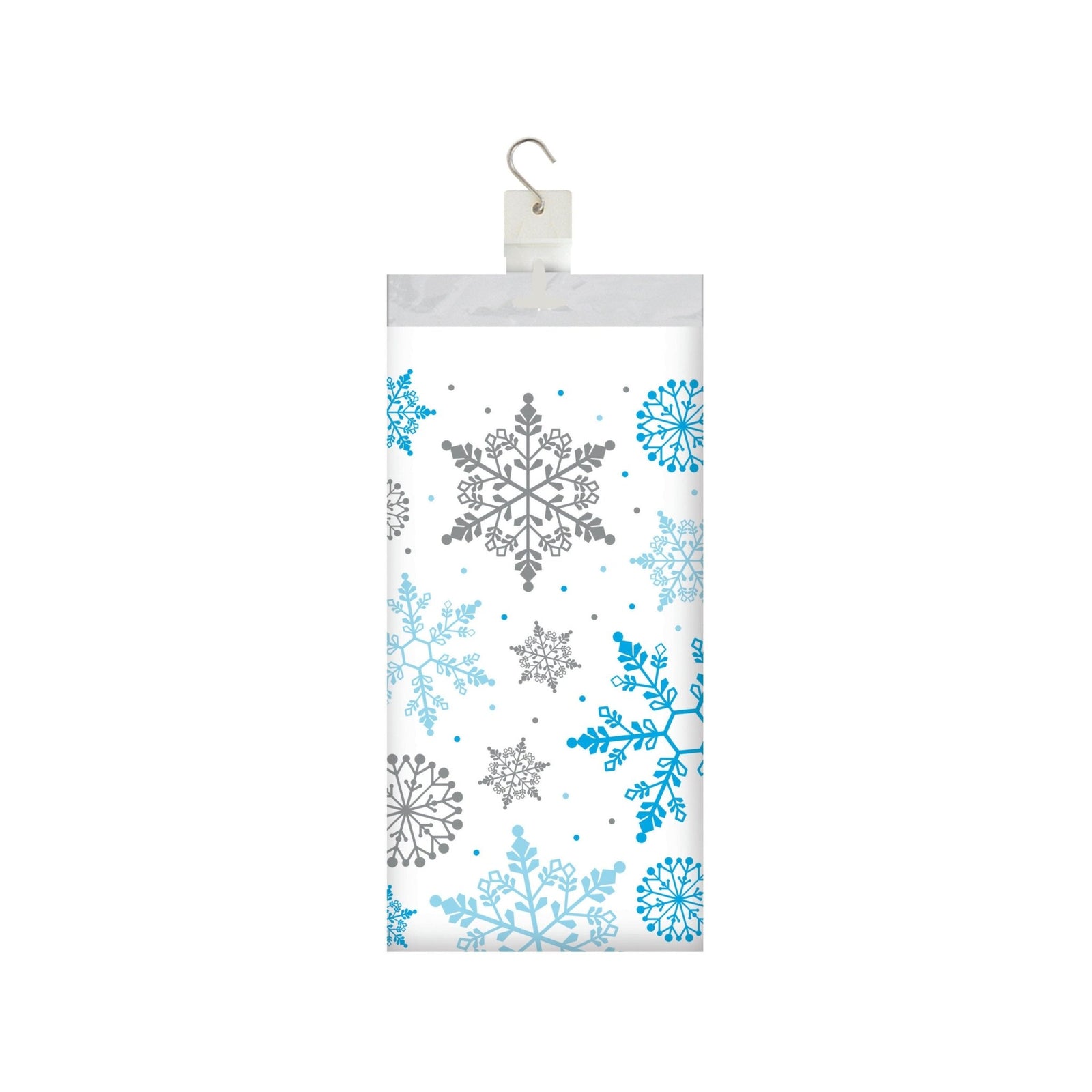 Blue & Silver Snowflake Tablecloth - Stesha Party