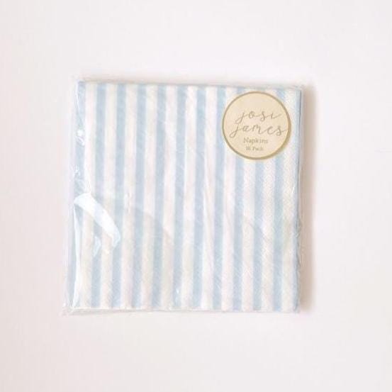 Blue Stripe Luncheon Napkins 16ct - Stesha Party