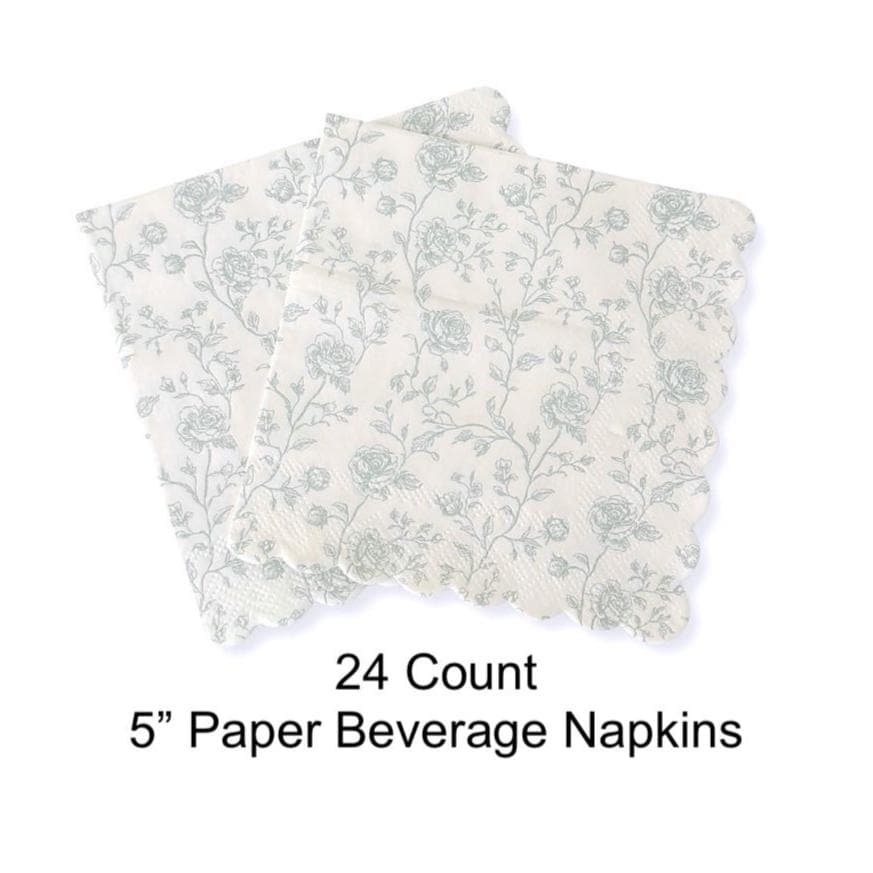Blue Toile Napkins 24ct - Stesha Party