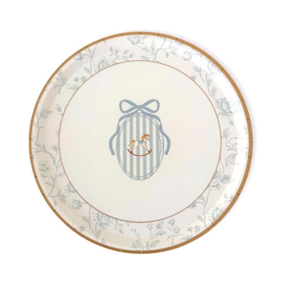 Blue Toile Plates 12ct - Stesha Party