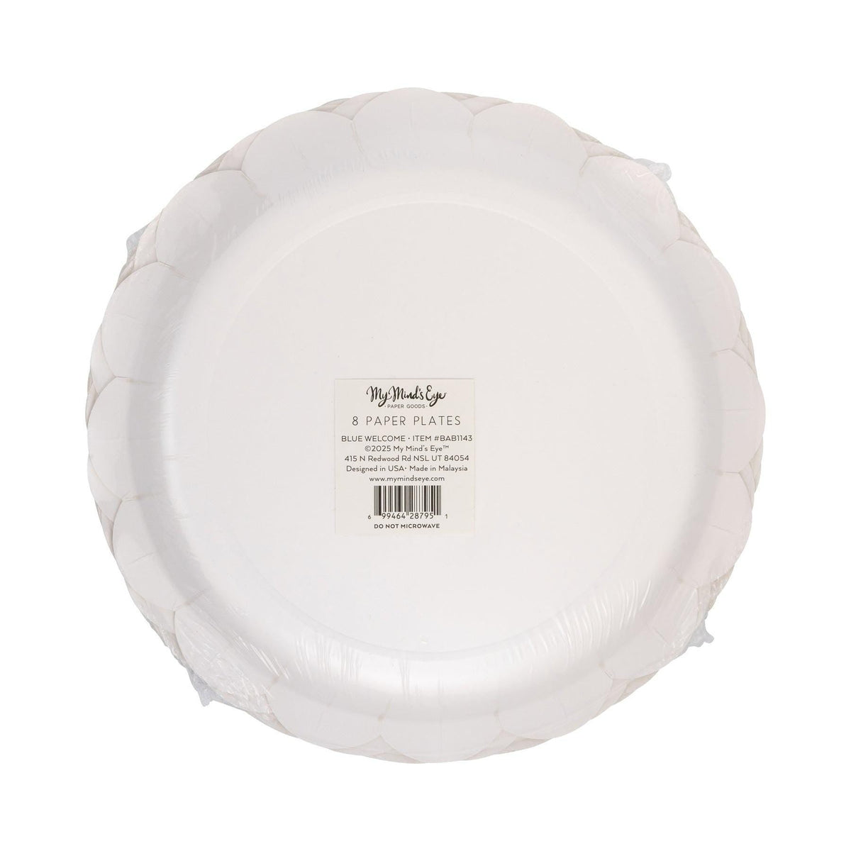 Blue Welcome Baby Plates 8ct - Stesha Party