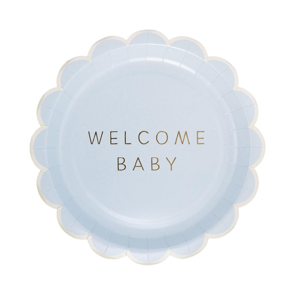 Blue Welcome Baby Plates 8ct - Stesha Party