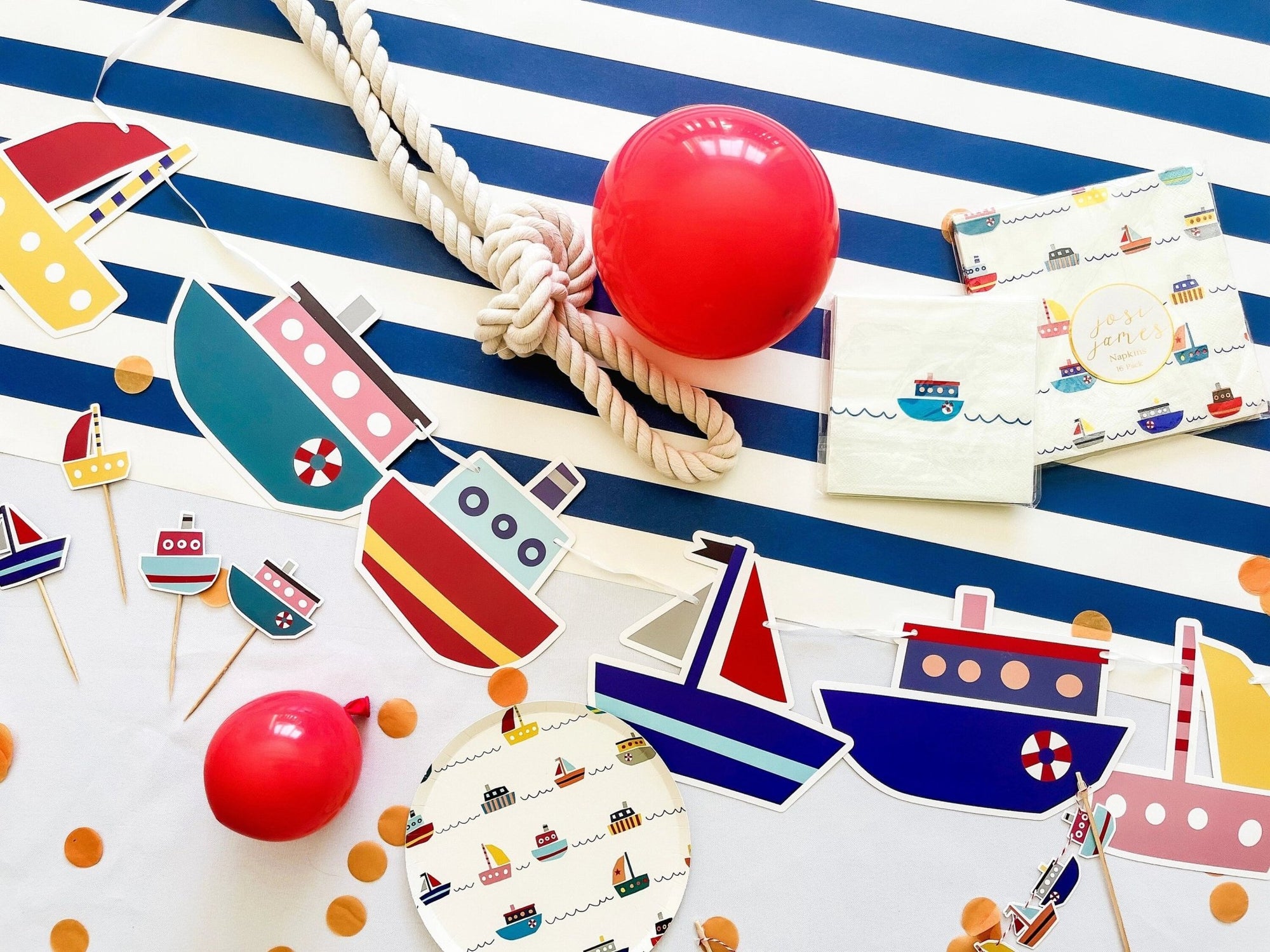 Boat Party Napkins 16ct - Stesha Party