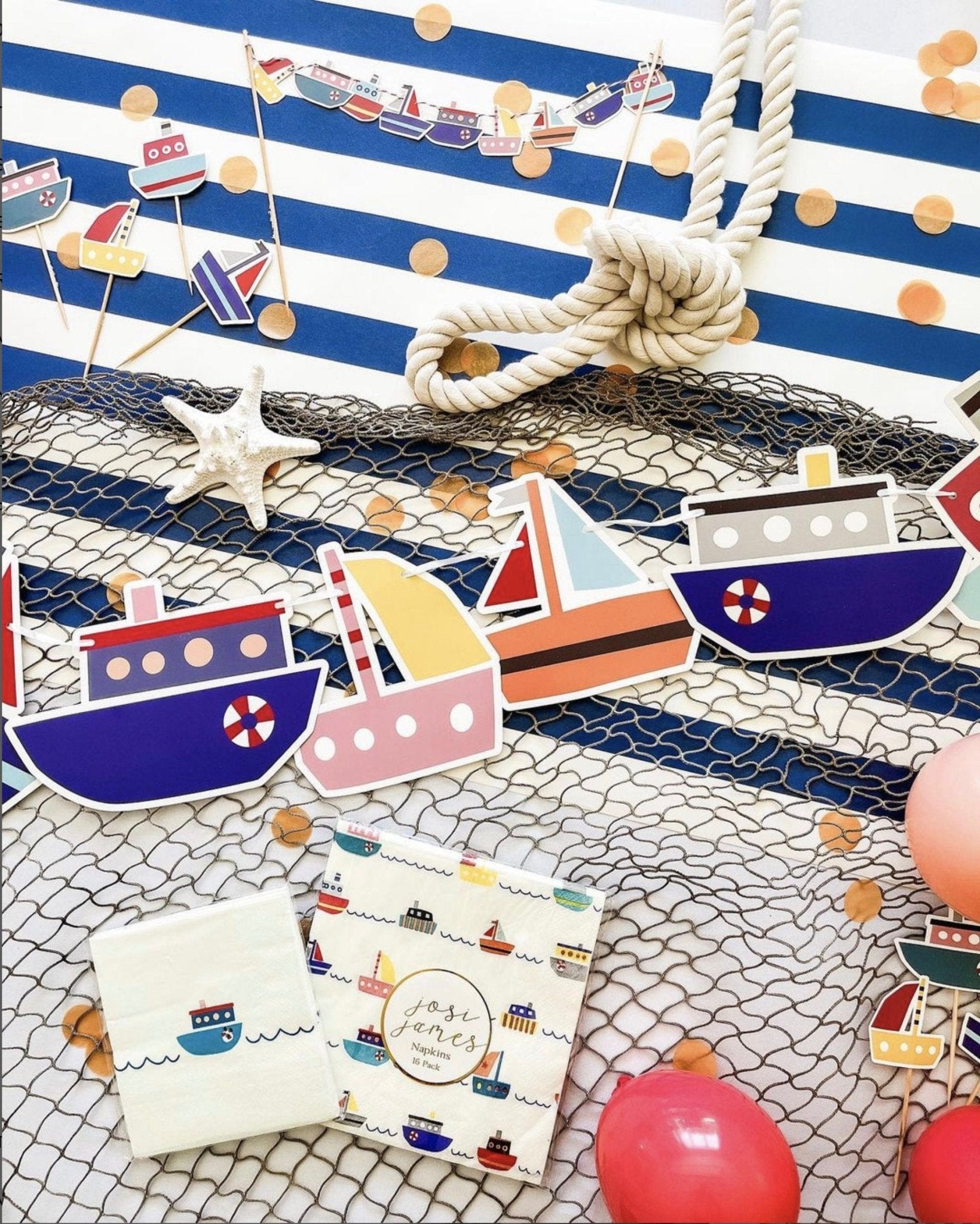 Boat Party Napkins 16ct - Stesha Party