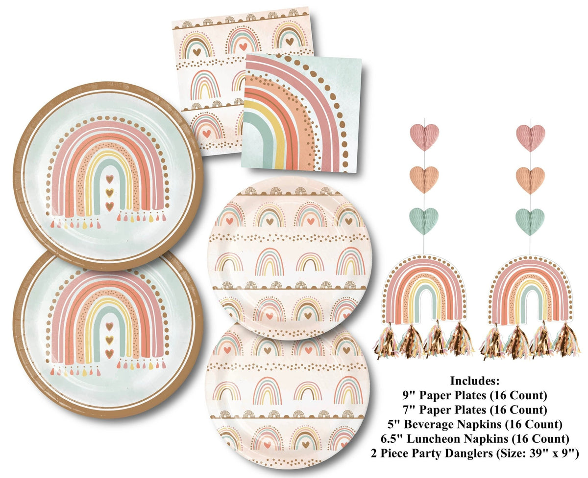 Boho Rainbow Party Supplies - Stesha Party