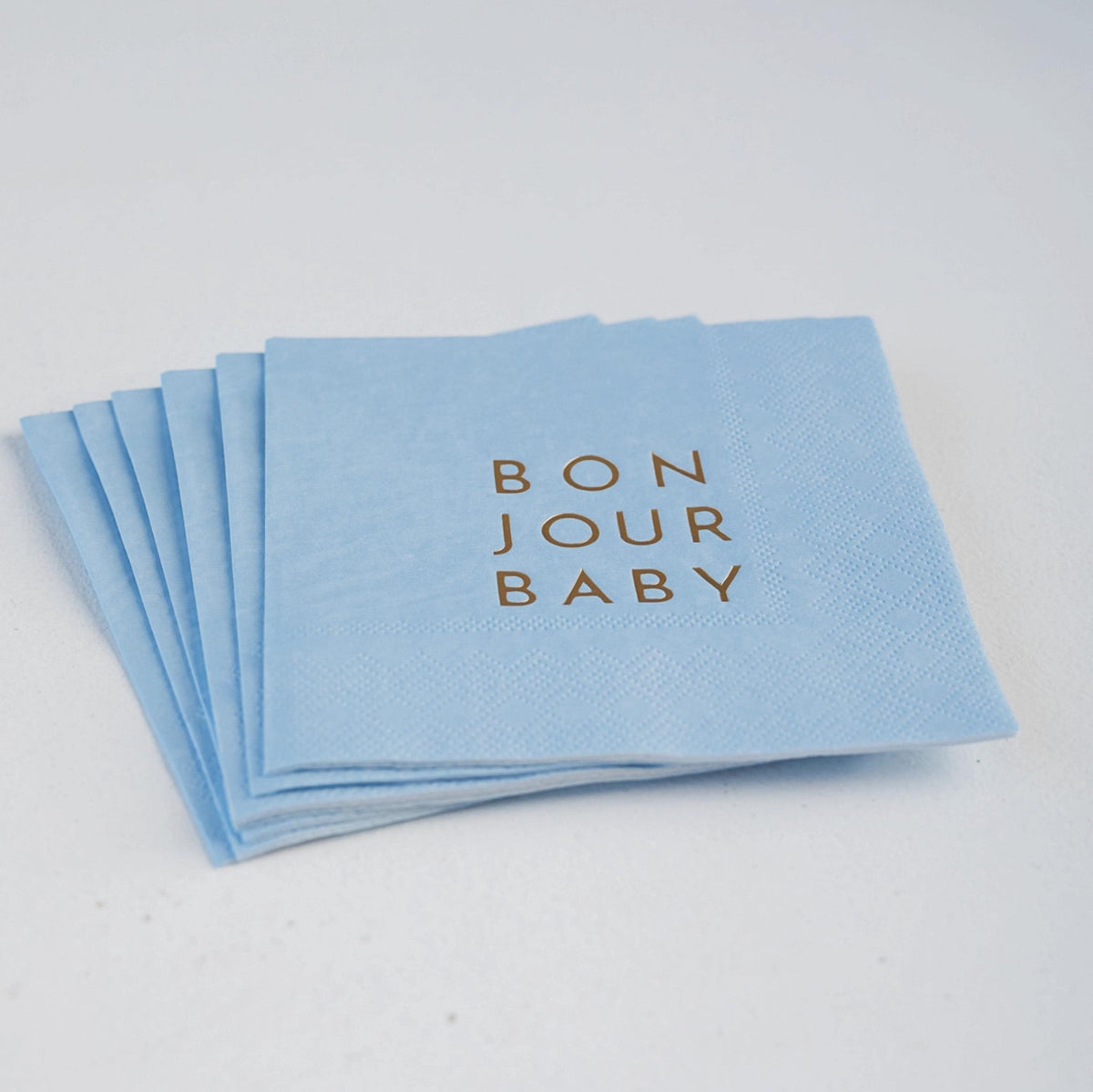 Bonjour Baby Blue Napkins 20c - Stesha Party