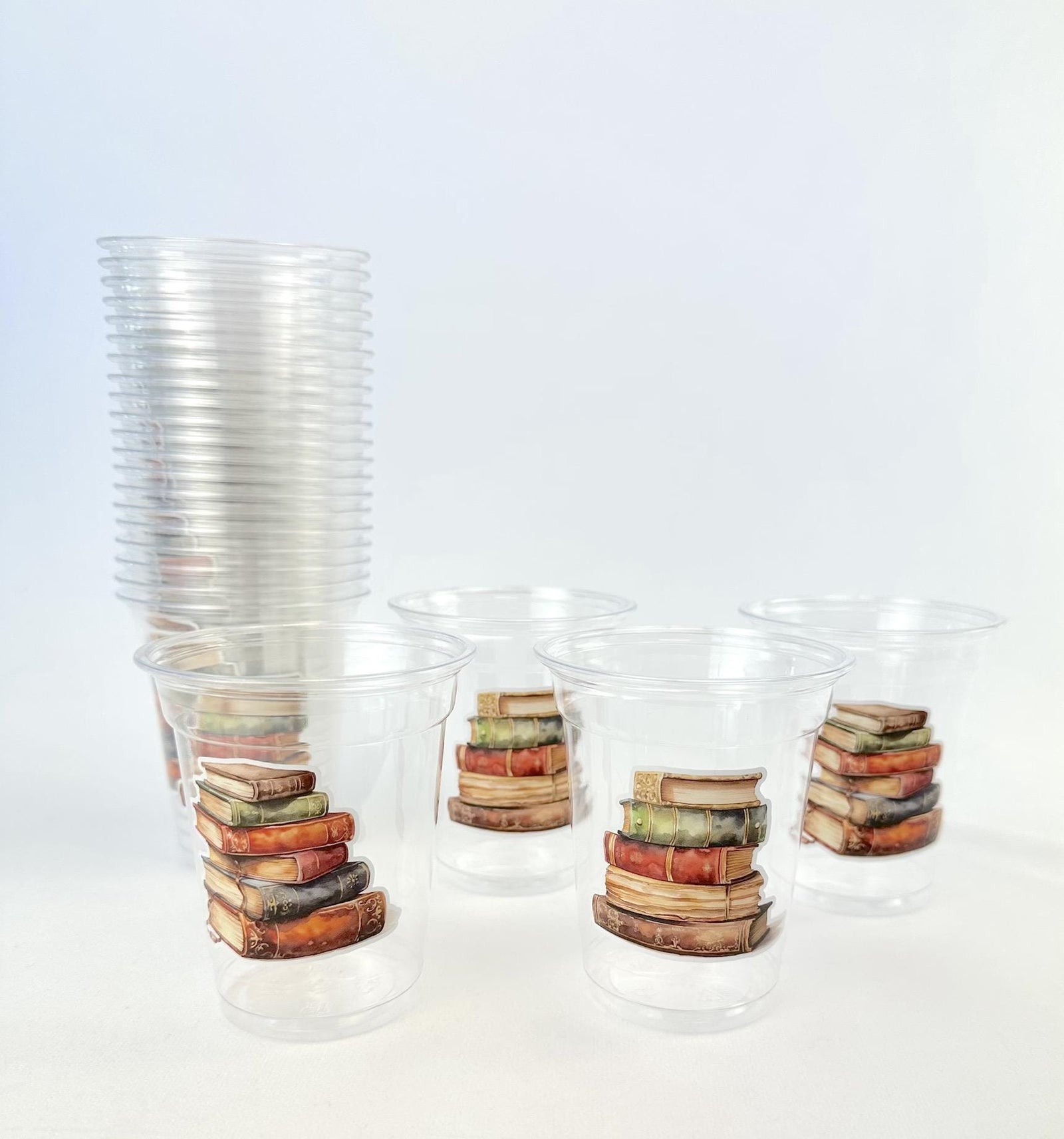 Book Club Party Cups 24ct 12oz Plastic Cups - Stesha Party