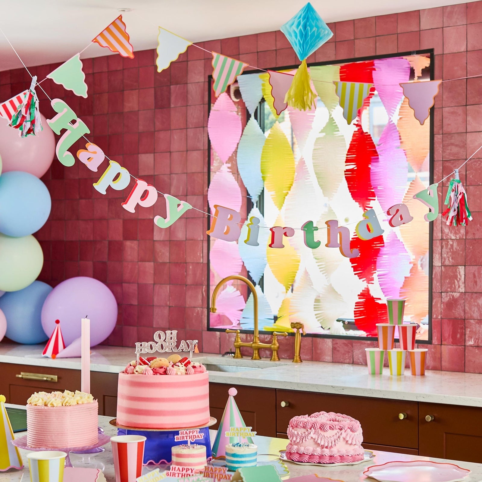 Bright Party Happy Birthday Banner 6.5ft - Stesha Party